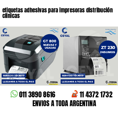 etiquetas adhesivas para impresoras distribución clinicas