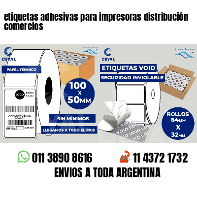etiquetas adhesivas para impresoras distribución comercios