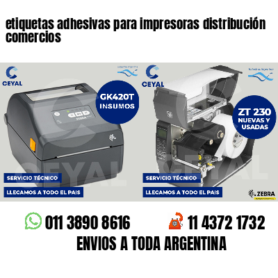 etiquetas adhesivas para impresoras distribución comercios