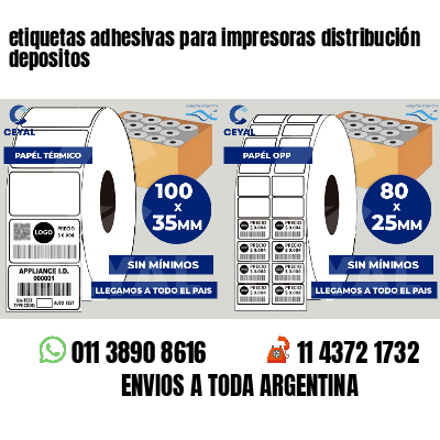 etiquetas adhesivas para impresoras distribución depositos