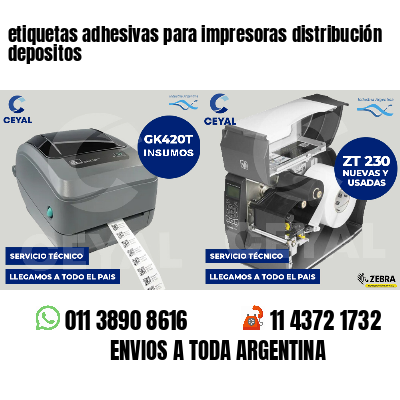 etiquetas adhesivas para impresoras distribución depositos
