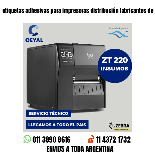 etiquetas adhesivas para impresoras distribución fabricantes de ropa