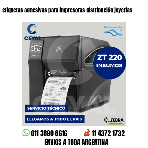 etiquetas adhesivas para impresoras distribución joyerias