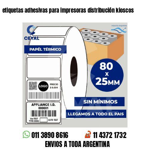 etiquetas adhesivas para impresoras distribución kioscos