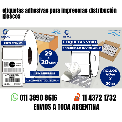 etiquetas adhesivas para impresoras distribución kioscos