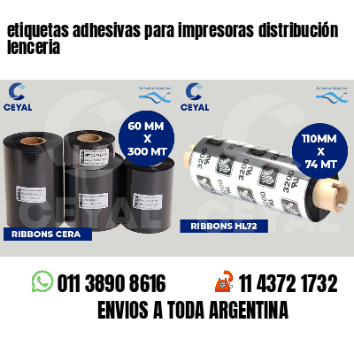 etiquetas adhesivas para impresoras distribución lenceria