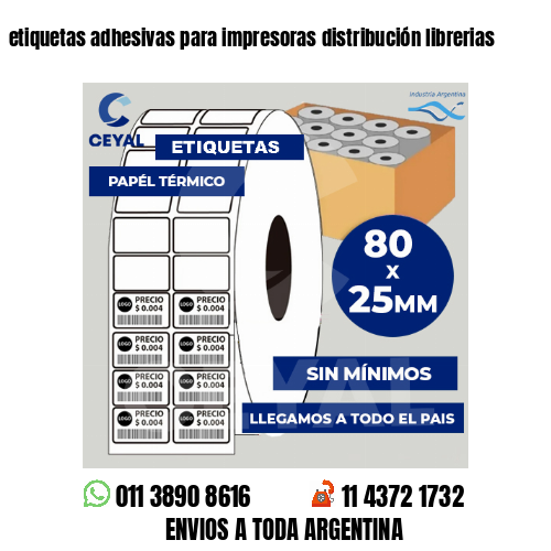 etiquetas adhesivas para impresoras distribución librerias