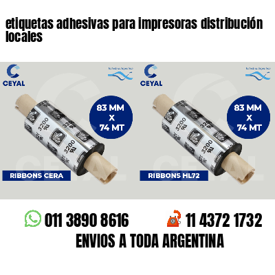 etiquetas adhesivas para impresoras distribución locales