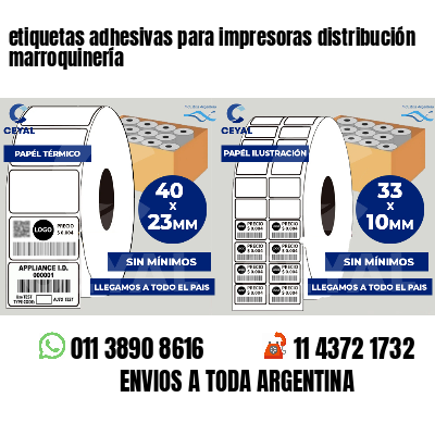 etiquetas adhesivas para impresoras distribución marroquinería