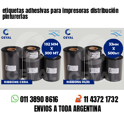 etiquetas adhesivas para impresoras distribución pinturerías