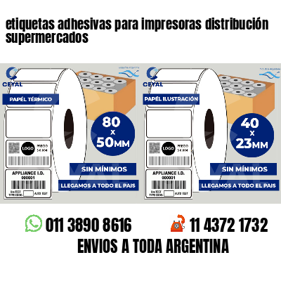 etiquetas adhesivas para impresoras distribución supermercados