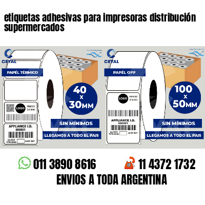 etiquetas adhesivas para impresoras distribución supermercados