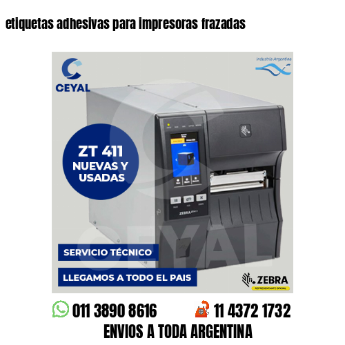 etiquetas adhesivas para impresoras frazadas
