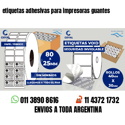 etiquetas adhesivas para impresoras guantes