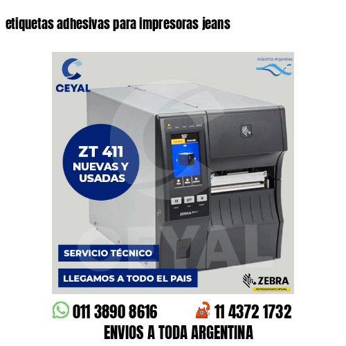 etiquetas adhesivas para impresoras jeans