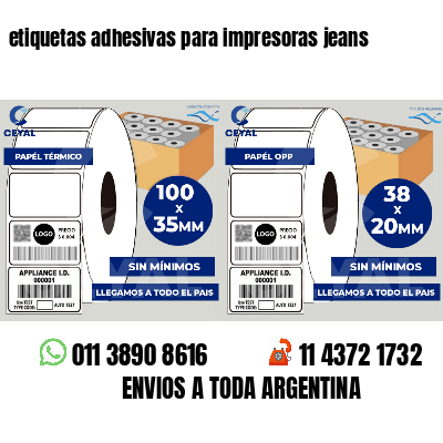 etiquetas adhesivas para impresoras jeans