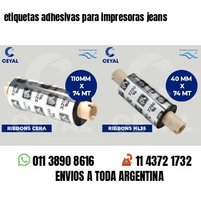 etiquetas adhesivas para impresoras jeans