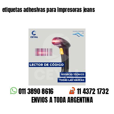 etiquetas adhesivas para impresoras jeans