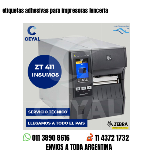 etiquetas adhesivas para impresoras lenceria