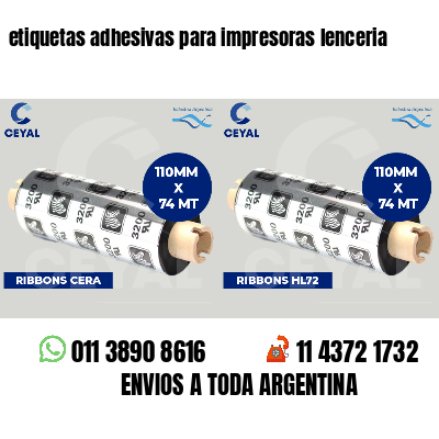 etiquetas adhesivas para impresoras lenceria
