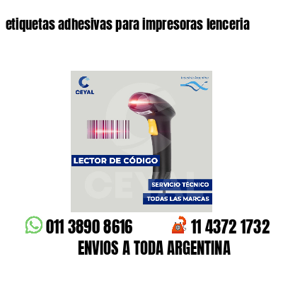 etiquetas adhesivas para impresoras lenceria