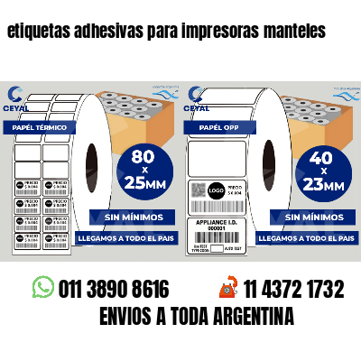 etiquetas adhesivas para impresoras manteles