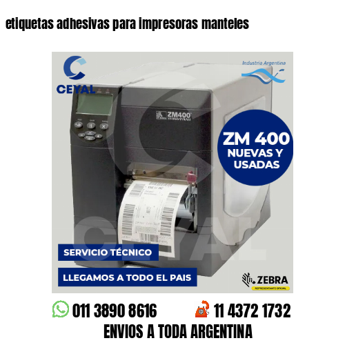 etiquetas adhesivas para impresoras manteles