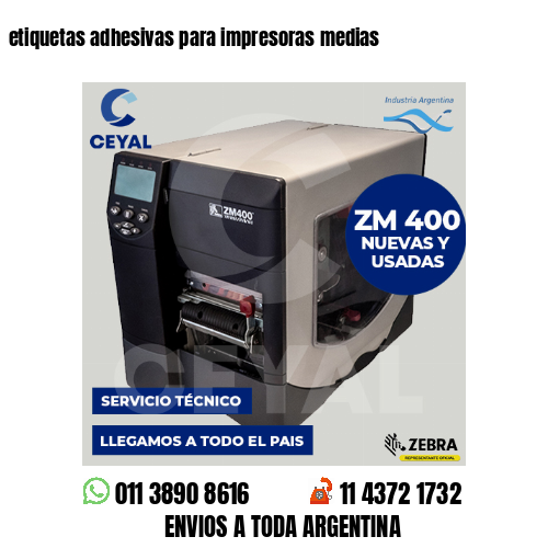 etiquetas adhesivas para impresoras medias