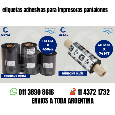 etiquetas adhesivas para impresoras pantalones