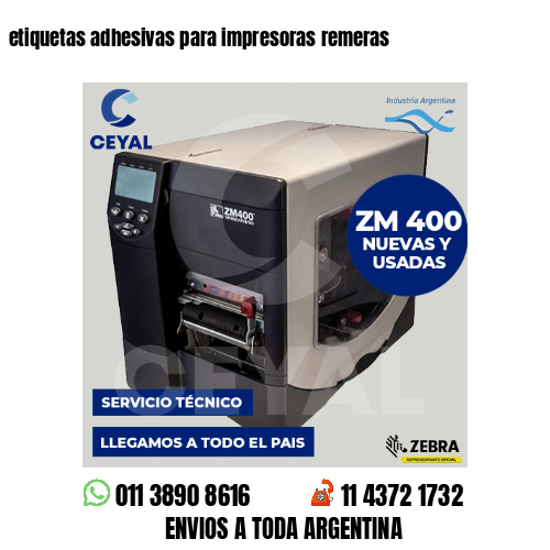 etiquetas adhesivas para impresoras remeras
