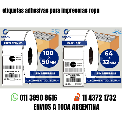 etiquetas adhesivas para impresoras ropa