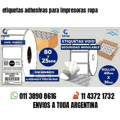 etiquetas adhesivas para impresoras ropa