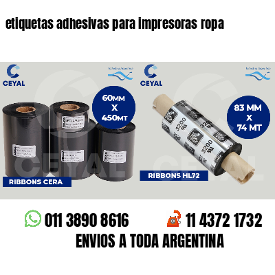 etiquetas adhesivas para impresoras ropa