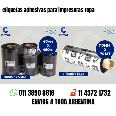 etiquetas adhesivas para impresoras ropa