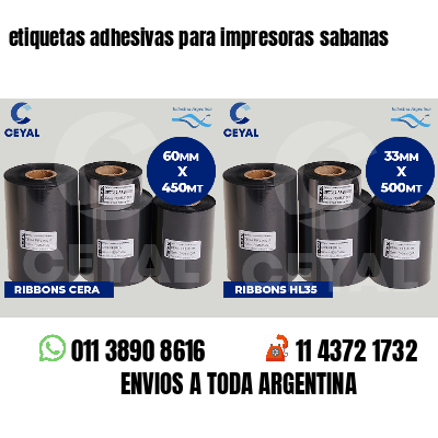 etiquetas adhesivas para impresoras sabanas