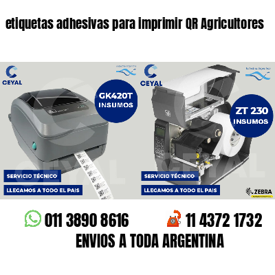 etiquetas adhesivas para imprimir QR Agricultores