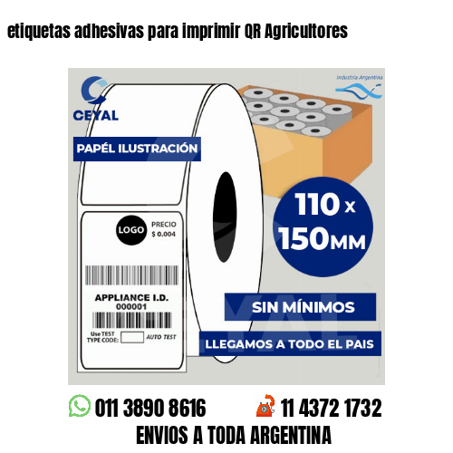 etiquetas adhesivas para imprimir QR Agricultores