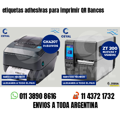 etiquetas adhesivas para imprimir QR Bancos