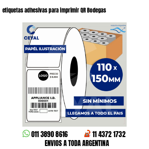 etiquetas adhesivas para imprimir QR Bodegas