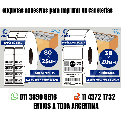 etiquetas adhesivas para imprimir QR Cadeterías