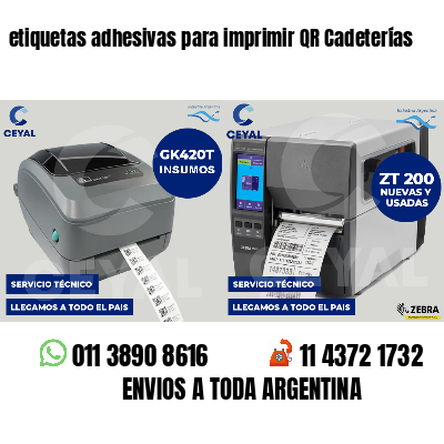 etiquetas adhesivas para imprimir QR Cadeterías