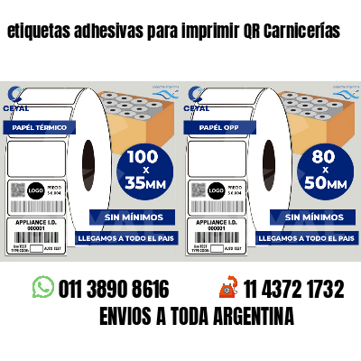 etiquetas adhesivas para imprimir QR Carnicerías