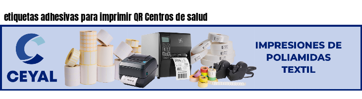 etiquetas adhesivas para imprimir QR Centros de salud