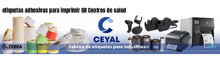 etiquetas adhesivas para imprimir QR Centros de salud