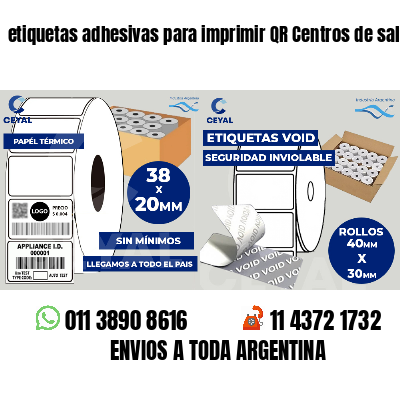 etiquetas adhesivas para imprimir QR Centros de salud