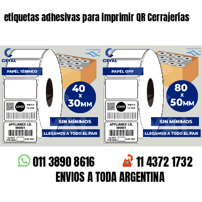 etiquetas adhesivas para imprimir QR Cerrajerías