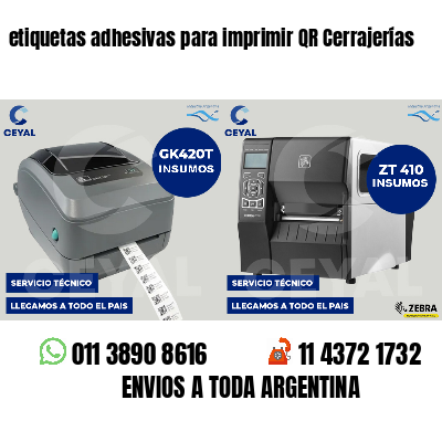 etiquetas adhesivas para imprimir QR Cerrajerías