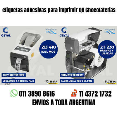 etiquetas adhesivas para imprimir QR Chocolaterías