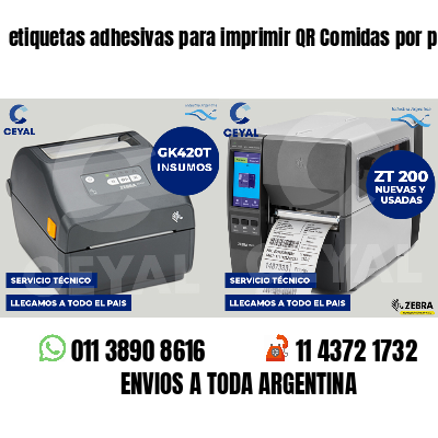 etiquetas adhesivas para imprimir QR Comidas por peso