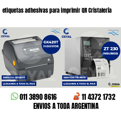 etiquetas adhesivas para imprimir QR Cristalería